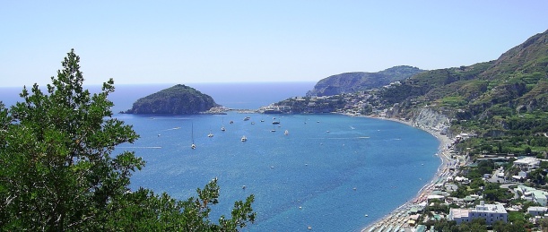 The largest beach on the island of Ischia, the Maronti shore is located on the southern part of the island